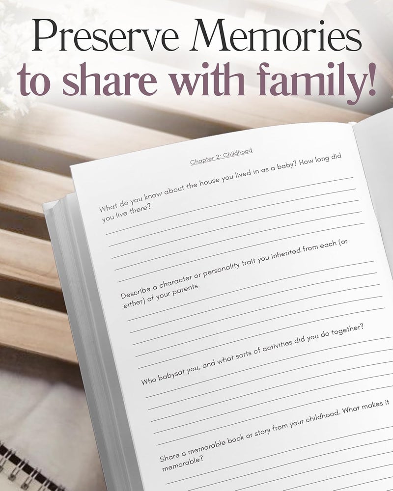 Coco & Lan Sister's Life Story Journal (Hardcover): A Meaningful Keepsake for Sister to Share Her Journey and Memories, Book Includes 250+ Prompt, Sentimental Gift for Mother's Day, Birthday & Christmas - Image 4
